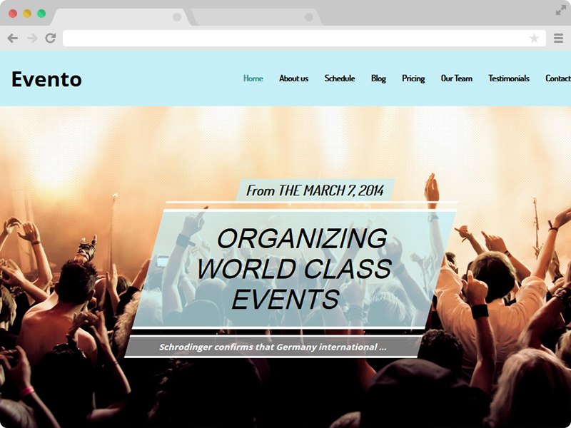 evento responsive one page event template with bootstrap