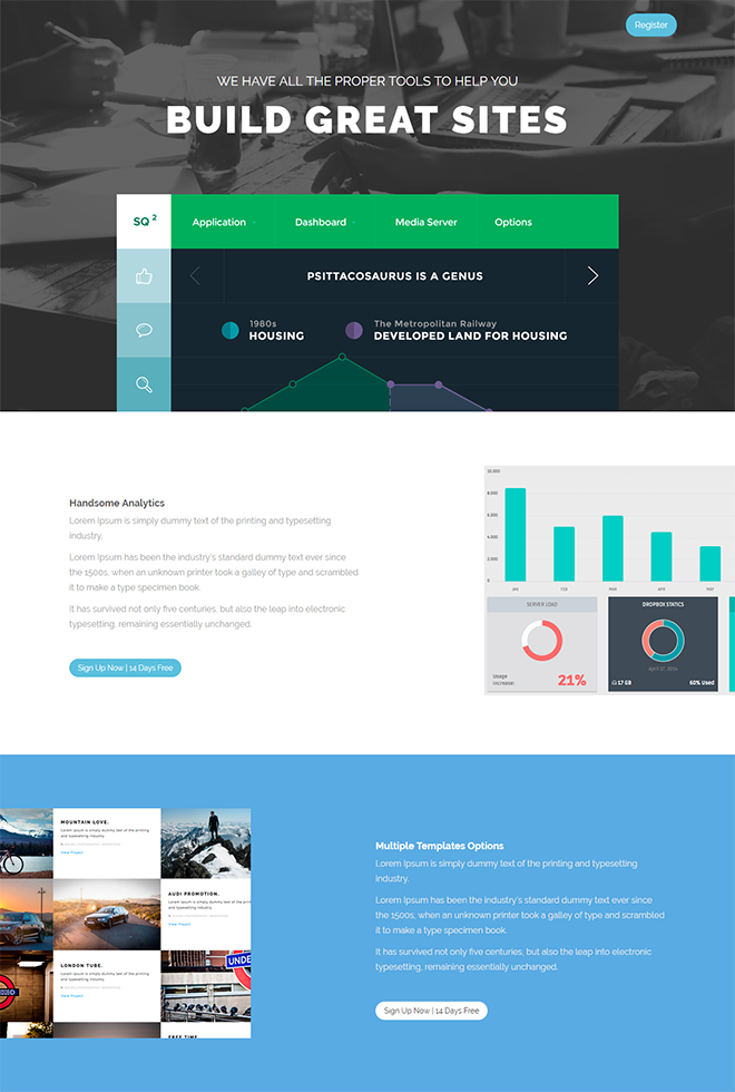 20  Free HTML Landing Page Templates Built With HTML5 and Bootstrap 3