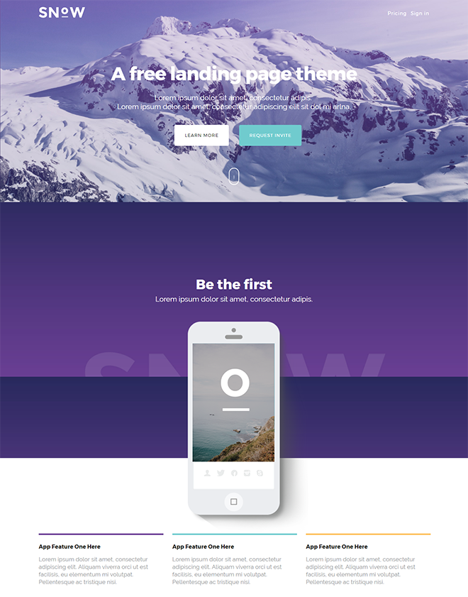 20  Free HTML Landing Page Templates Built With HTML5 and Bootstrap 3