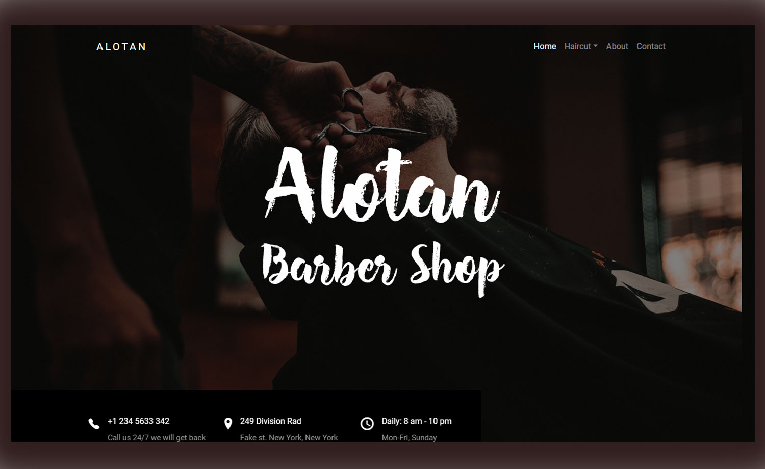 multi page modern free html5 barbershop template alotan barbershop websites